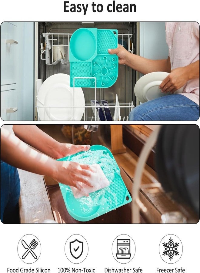 SUNBEET Lick Mat for Dogs and Cats, Licking Suction Cups for Dog Anxiety Relief, Cat Peanut Butter Lick Pad for Boredom Reducer, Dog Enrichment Toy, Treat Mat - Image 3